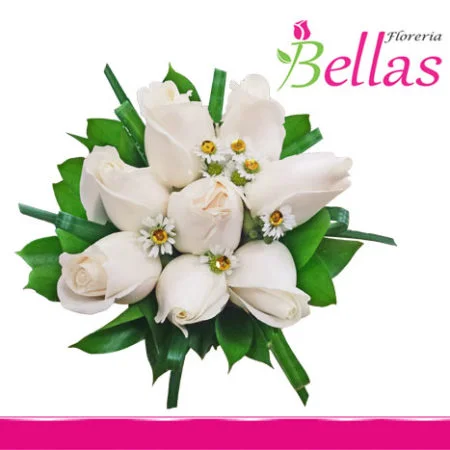 Ramo de novia con rosas – civil (BQ-06)