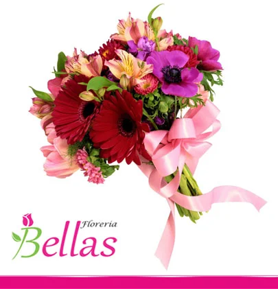 Bouquet novia con gerbera y astromelias (BQ-10)