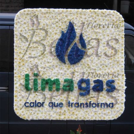 Logotipo con flores 7 en panel (LT-07)